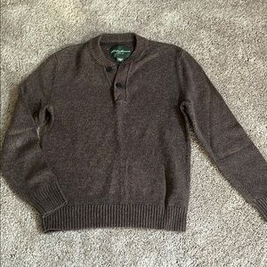 Eddie Bauer Brown Crewneck Sweater Knit Classic